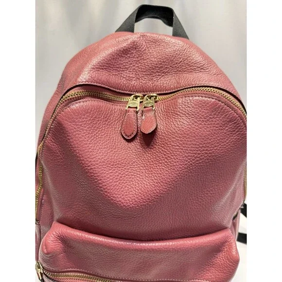 Coach Backpack New York F29004 Pink Charlie Pebble Leather Bag - Picture 5 of 16